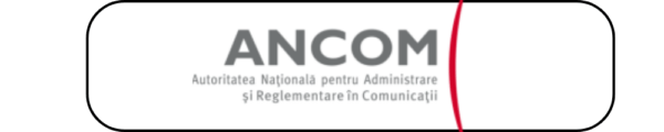 ANCOM logo with Romanian authority subtitle.