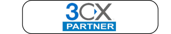 3CX Partner logo in blue and white colors.
