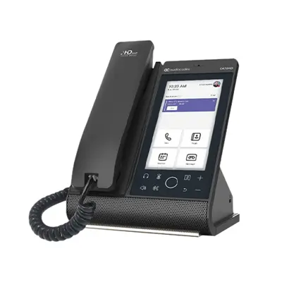 Telefon digital modern cu ecran tactil și receptor.