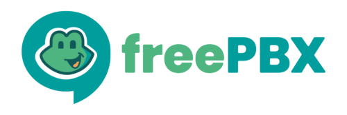 Logo FreePBX cu broască verde zâmbitoare.