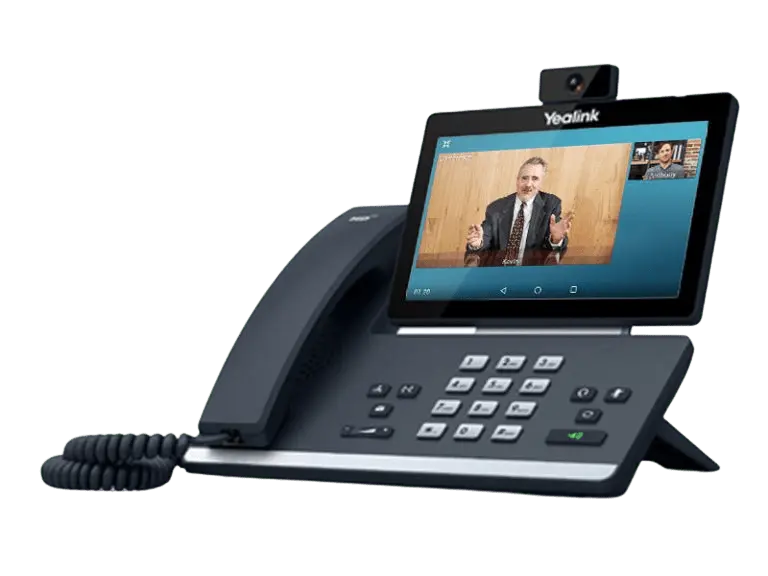 Telefon Yealink pentru conferințe video moderne.